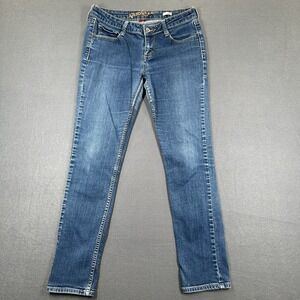 Arizona Jeans Girls 9 Blue Denim Low Rise Super Skinny Classic Everyday Comfort